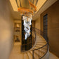 Velora Spiral Atrium Light – Luxury Duplex Crystal Chandelier