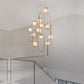 Aurelio Duplex Chandelier – Luxury Frosted Glass Pendant Light for Duplex Staircases