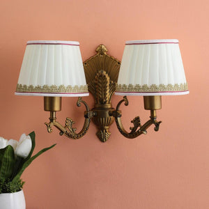 Burnie Yellow Fabric Wall Sconces | S-132-2W | Included Bulb | Eliante by Jainsons Lights