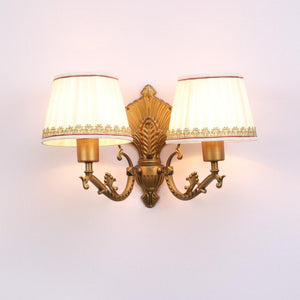 Burnie Yellow Fabric Wall Sconces | S-132-2W | Included Bulb | Eliante by Jainsons Lights