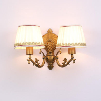 Burnie Yellow Fabric Wall Sconces | S-132-2W | Included Bulb | Eliante by Jainsons Lights