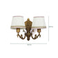 Burnie Yellow Fabric Wall Sconces | S-132-2W | Included Bulb | Eliante by Jainsons Lights