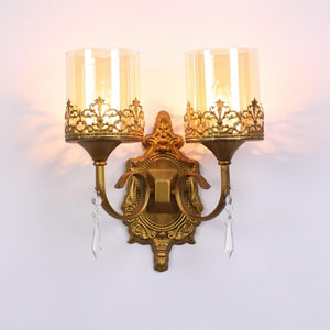 Glass Wall Mounted Uplight Sconce (Gold) | A-20-2W | Included Bulb | Eliante by Jainsons Lights