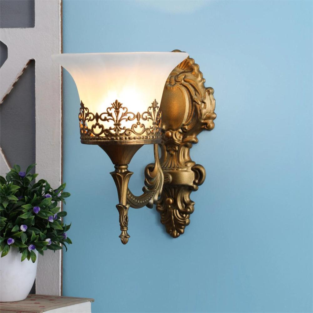Gaze Glass Wallchieres (Gold) | S-187-1W | Included Bulb | Eliante by Jainsons Lights
