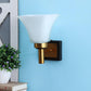 Ohagun Gold Glass Wall Sconces | S-136-1W | Included Bulb | Eliante by Jainsons Lights