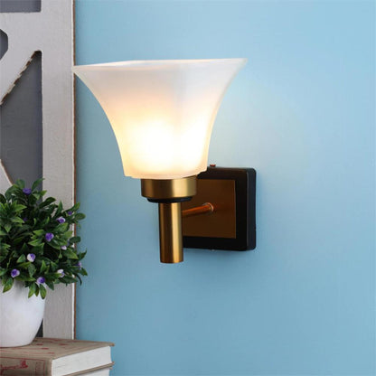 Ohagun Gold Glass Wall Sconces | S-136-1W | Included Bulb | Eliante by Jainsons Lights