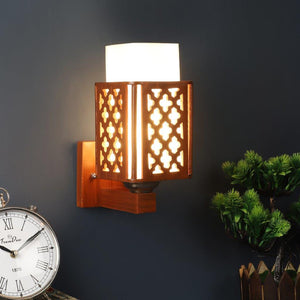 Red Wood Wall Light - O-41-1W-New - Included Bulb