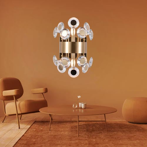 JSPHILO 3-214-2xE14 Shine Crystal Wall Light