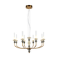 JS-SBL PS-10-278 Brass & Grey & Beige Candle Arm Chandeliers