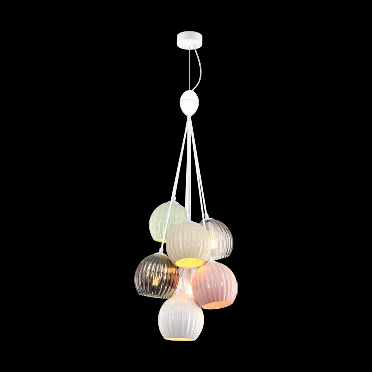JS-SBL PS-10-280 Pink & Beige & Green & Cluster hanging Lights