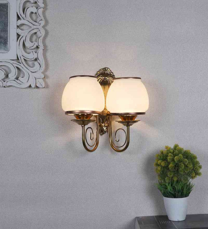 Luxiris Gold Iron Wall Light  | E27 holder | Included Bulb | Eliante by Jainsons Lights