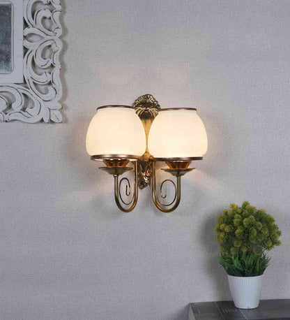 Luxiris Gold Iron Wall Light  | E27 holder | Included Bulb | Eliante by Jainsons Lights