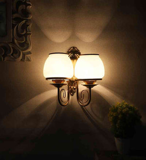 Luxiris Gold Iron Wall Light  | E27 holder | Included Bulb | Eliante by Jainsons Lights