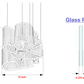 Customisable Ribbon-Form Glass Pencil Chandelier – Made to Order
