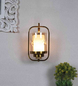 Radiix Gold Iron Wall Light  | E27 holder | Included Bulb | Eliante by Jainsons Lights