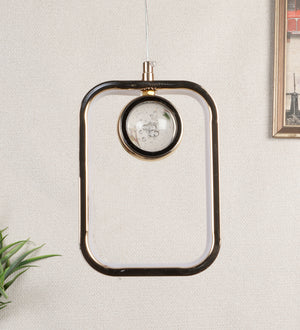 Eliante by Jainsons Lights | Gold Iron Hanging Light | R01-RECT-1LP