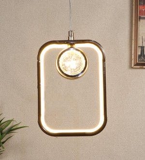 Eliante by Jainsons Lights | Gold Iron Hanging Light | R01-RECT-1LP