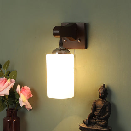 Black Wood Wall Light - RA-90-1W - Included Bulb
