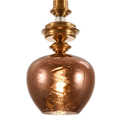 JSPHILO 4-346-1xE27-Rose Gold Impressions Luxury Hanging