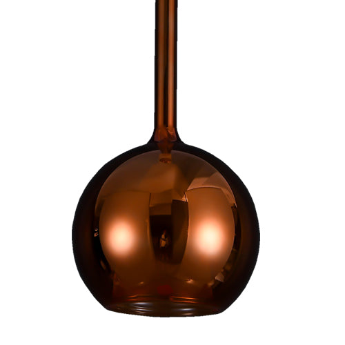 JSPHILO 4-354-1xE14-Rose Gold Impressions Glass Hangings