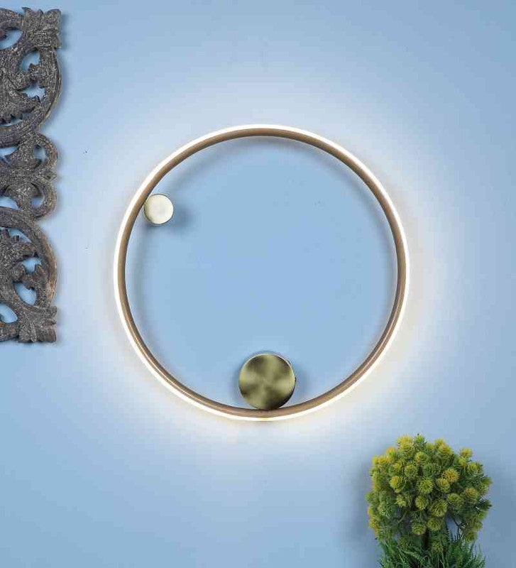 Glowra Gold Iron Wall Light  | Inbuilt LED |  | Eliante by Jainsons Lights