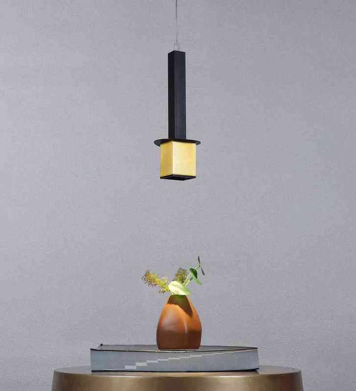 Glisian Black and Gold Iron Hanging Light  | Inbuilt LED | Included Bulb | Eliante by Jainsons Lights