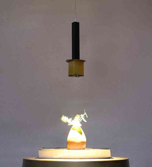 Glisian Black and Gold Iron Hanging Light  | Inbuilt LED | Included Bulb | Eliante by Jainsons Lights