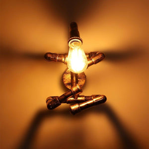Copper Metal Wall Light - ROBOT-WALL - Included Bulb