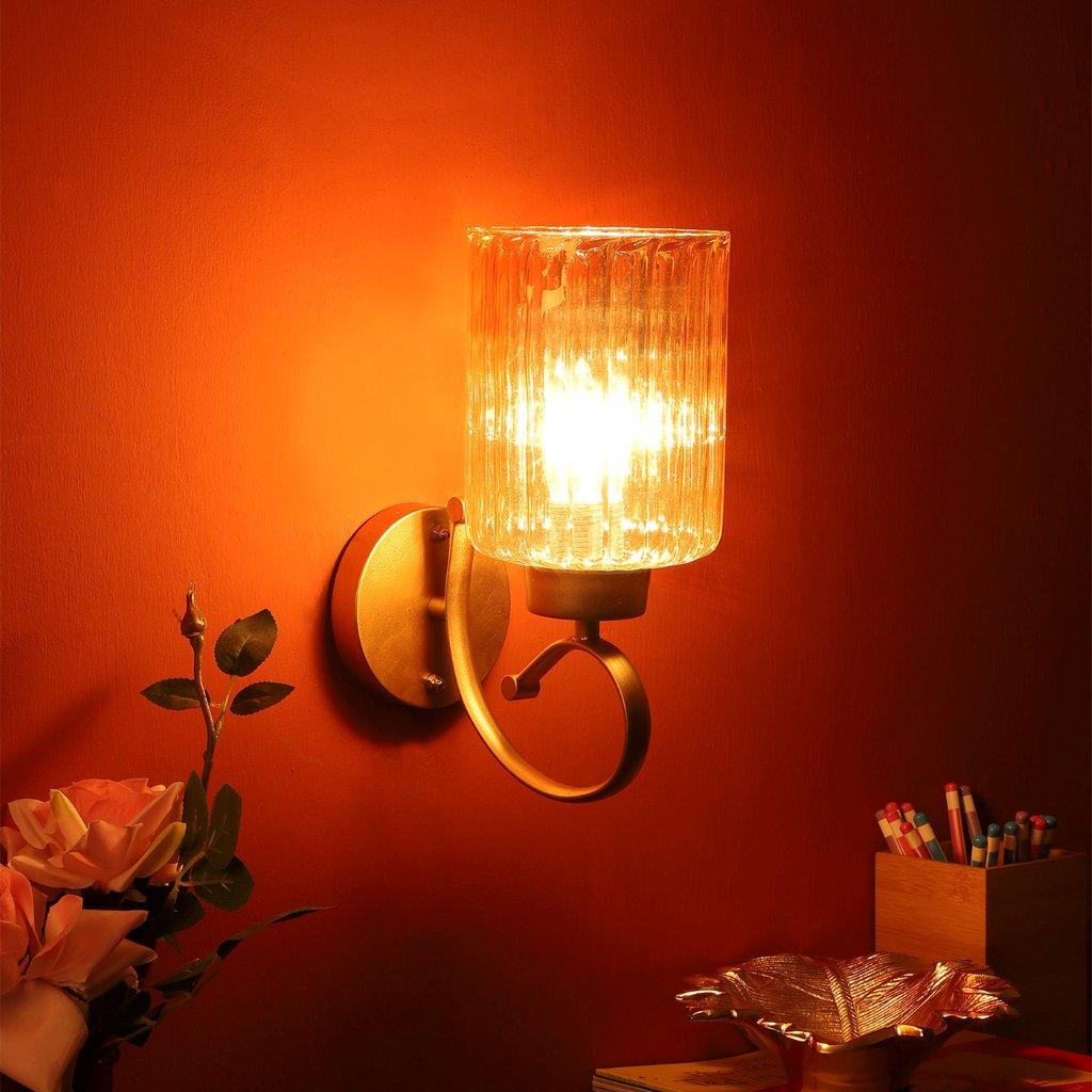 Gold Metal Wall Light - RS-04-1W-RD - Included Bulb
