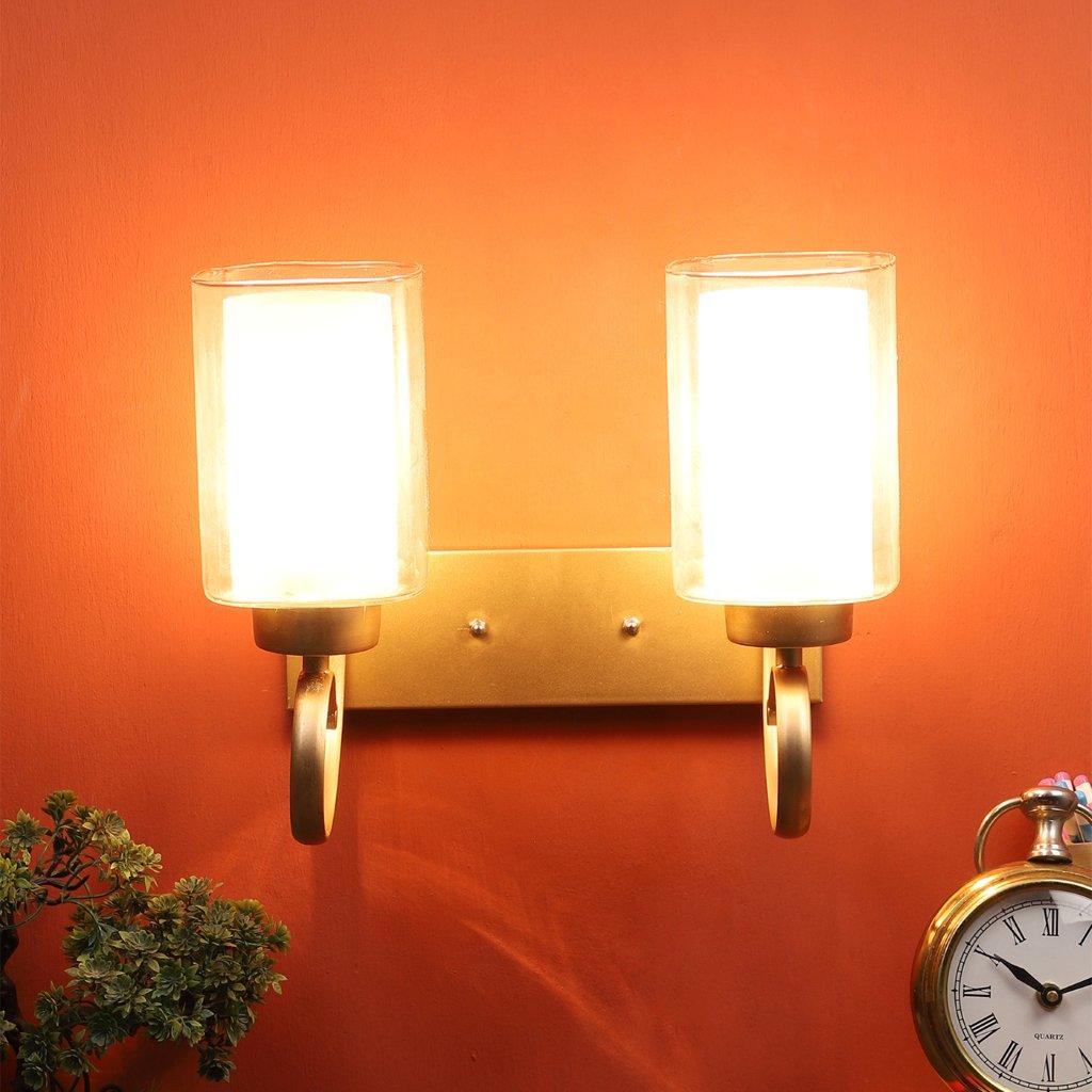 Gold Metal Wall Light - RS-07-2W-SQ - Included Bulb