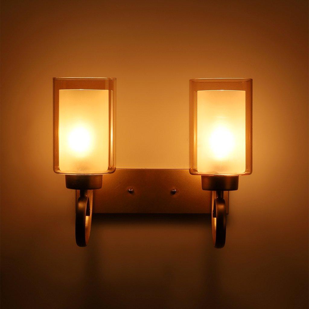 Gold Metal Wall Light - RS-08-2W-SQ - Included Bulb