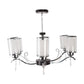 Silver Metal Chandelier - S-120-6LP - Included Bulb