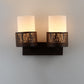 Wooden Metal Wall Light - S-155-2W - Included Bulb