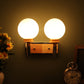 wooden Metal Wall Light - S-239-2W - Included Bulb
