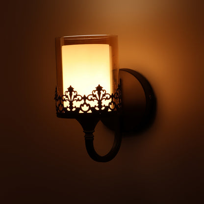 Black Metal Wall Light - S-255-1W - Included Bulb