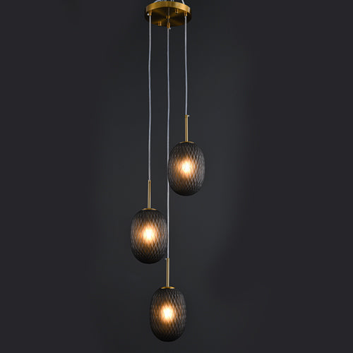 JSPHILO 4-357-3xG9-Smoke Impressions Cluster hangings