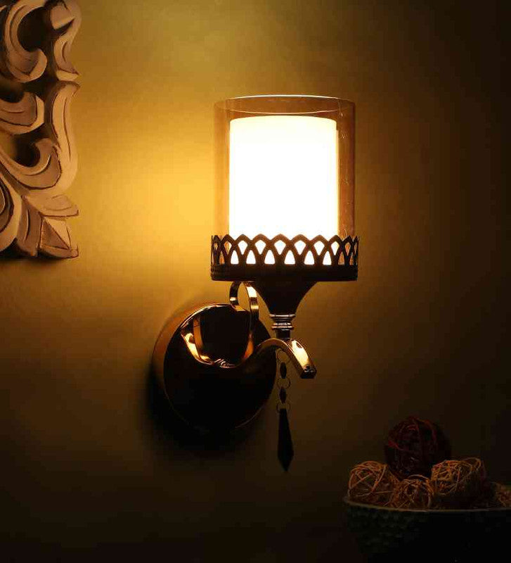 Elysian Gold and Brown Iron Wall Light  | E27 holder | Included Bulb | Eliante by Jainsons Lights