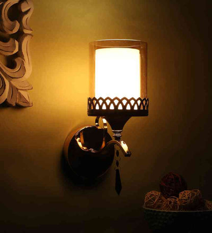 Elysian Gold and Brown Iron Wall Light  | E27 holder | Included Bulb | Eliante by Jainsons Lights