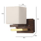 ELIANTE Key Gold and Brown Wood and Iron Wall Light - S-352-1W