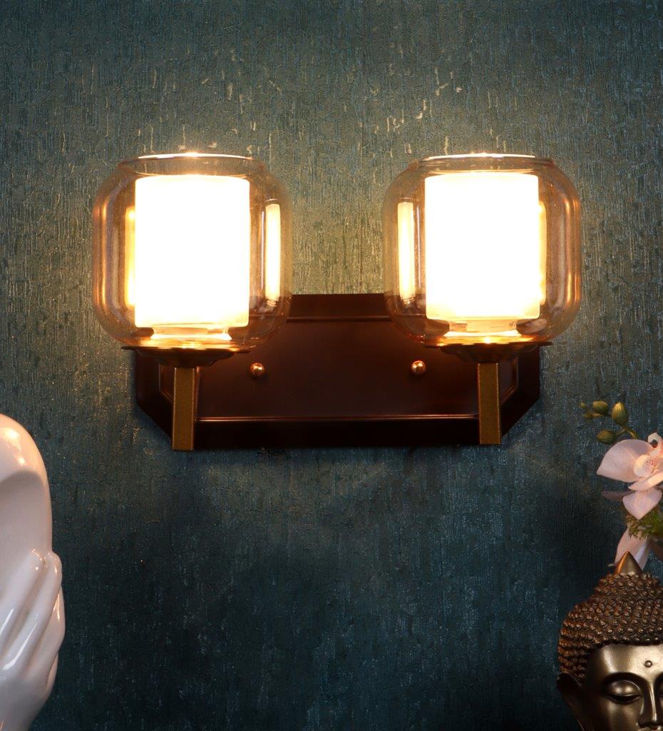 ELIANTE Noon Gold and Brown Iron Wall Light - S-412-2W
