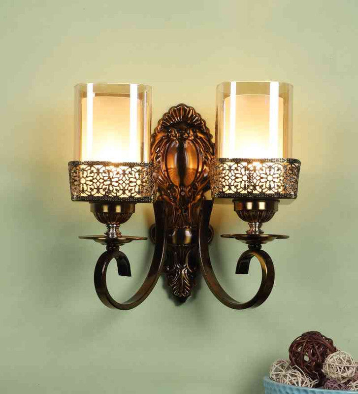 Liora Antique Gold Iron Wall Light  | E27 holder | Included Bulb | Eliante by Jainsons Lights