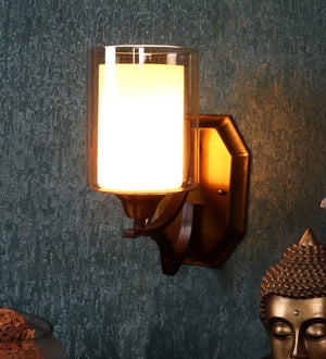 ELIANTE Haye Gold and Brown Iron Wall Light - S-470-1W