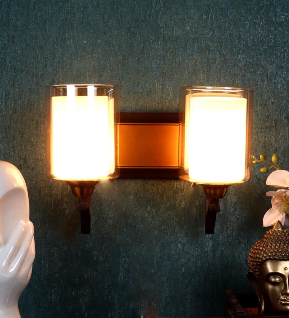 ELIANTE Haye Gold and Brown Iron Wall Light - S-470-2W