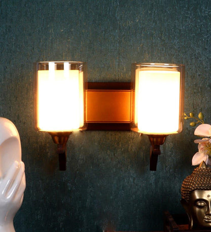 ELIANTE Haye Gold and Brown Iron Wall Light - S-470-2W