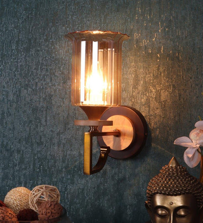 ELIANTE Khey Gold and Brown Iron Wall Light - S-473-1W