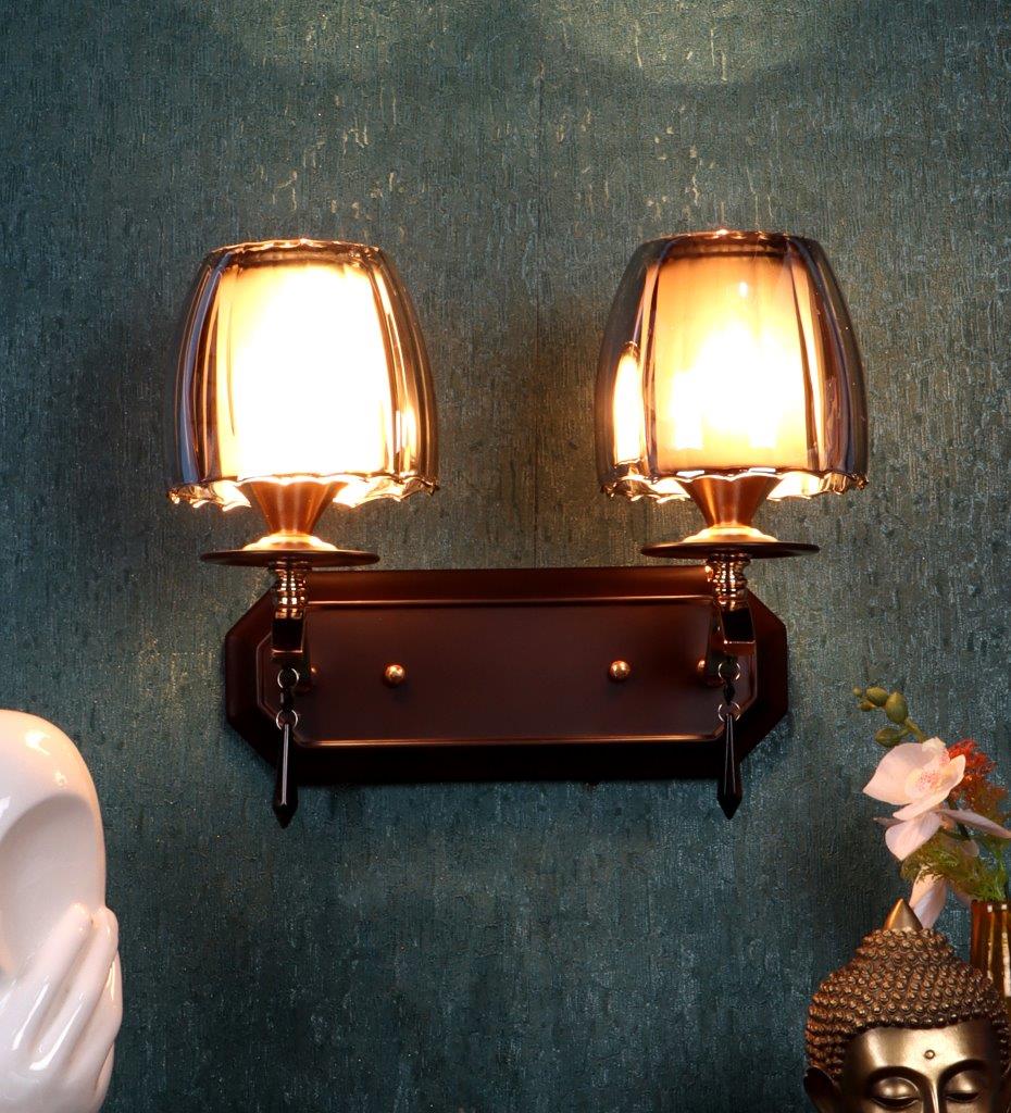 ELIANTE Wawo Gold and Brown Iron Wall Light - S-475-2W