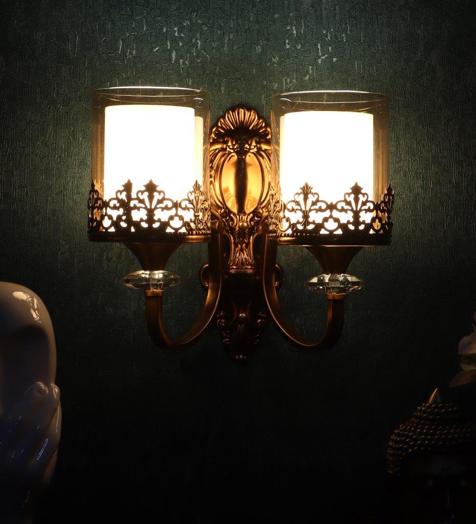 ELIANTE Saye Gold Iron Wall Light - S-477-2W