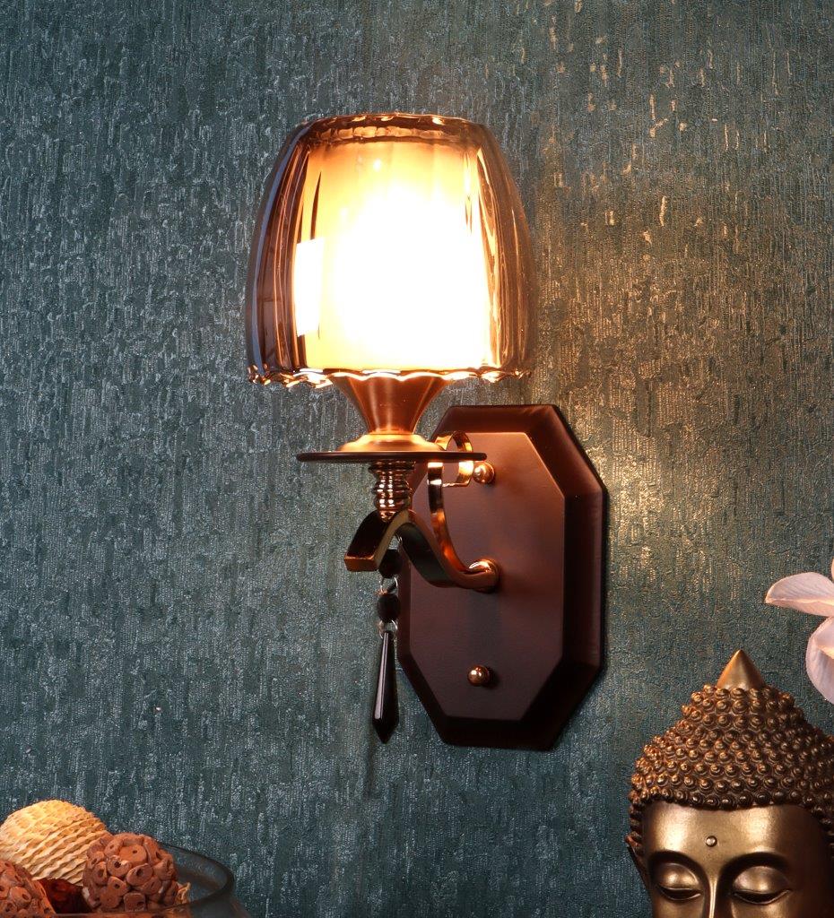 ELIANTE Fye Gold and Brown Iron Wall Light - S-478-1W