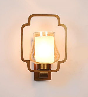 ELIANTE Antique Gold Wood Wall Light - S-488-1W