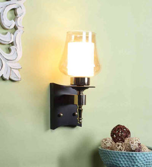 Veyra Gold and Brown Iron Wall Light  | E27 holder | Included Bulb | Eliante by Jainsons Lights
